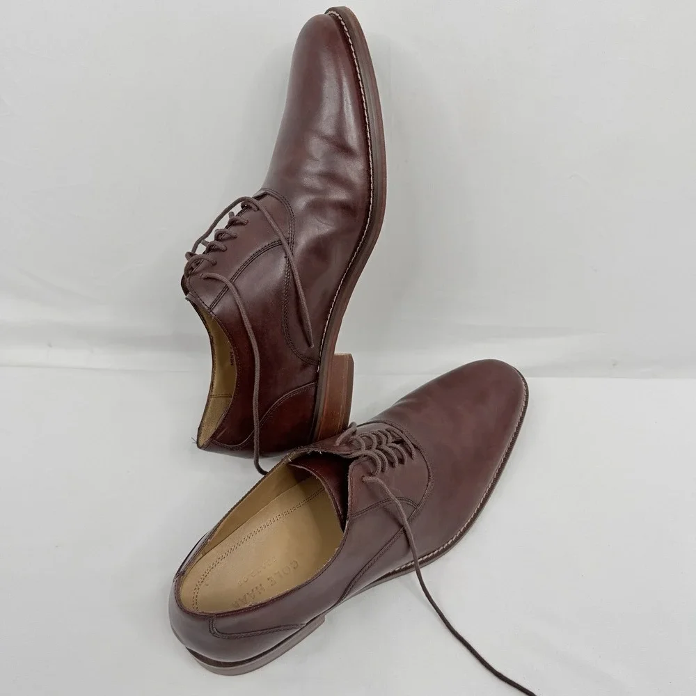 Cole Haan Oxford Men's Dress Shoes Brown Leather  Size 10.5 M